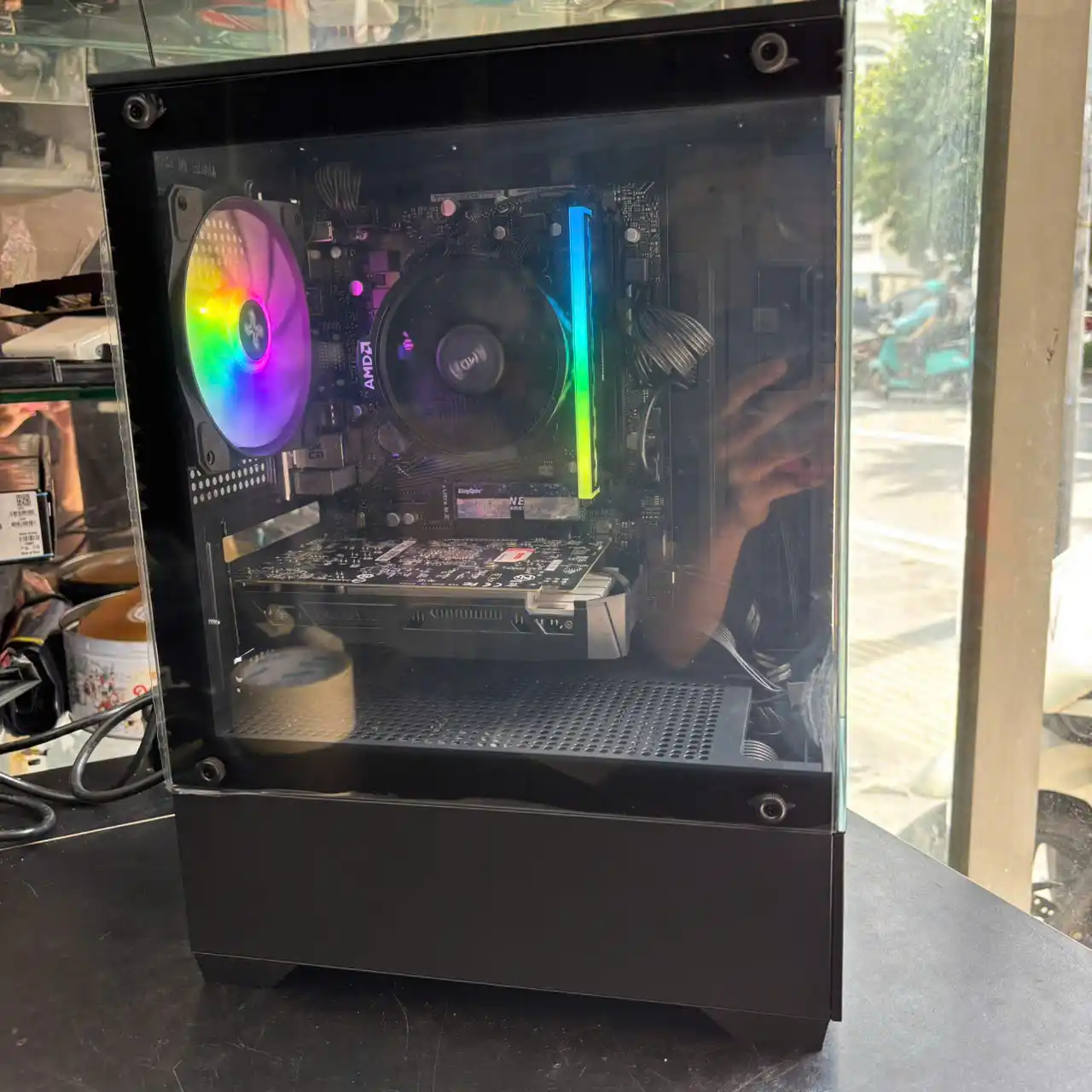 PC Gaming Giá Rẻ | ASRock A520M | Ryzen 3 3200G | RAM Kingspec 8GB | SSD 256GB + HDD 750GB | Gigabyte GTX 1050 2GB | Atom PF650W | Case EX-32B