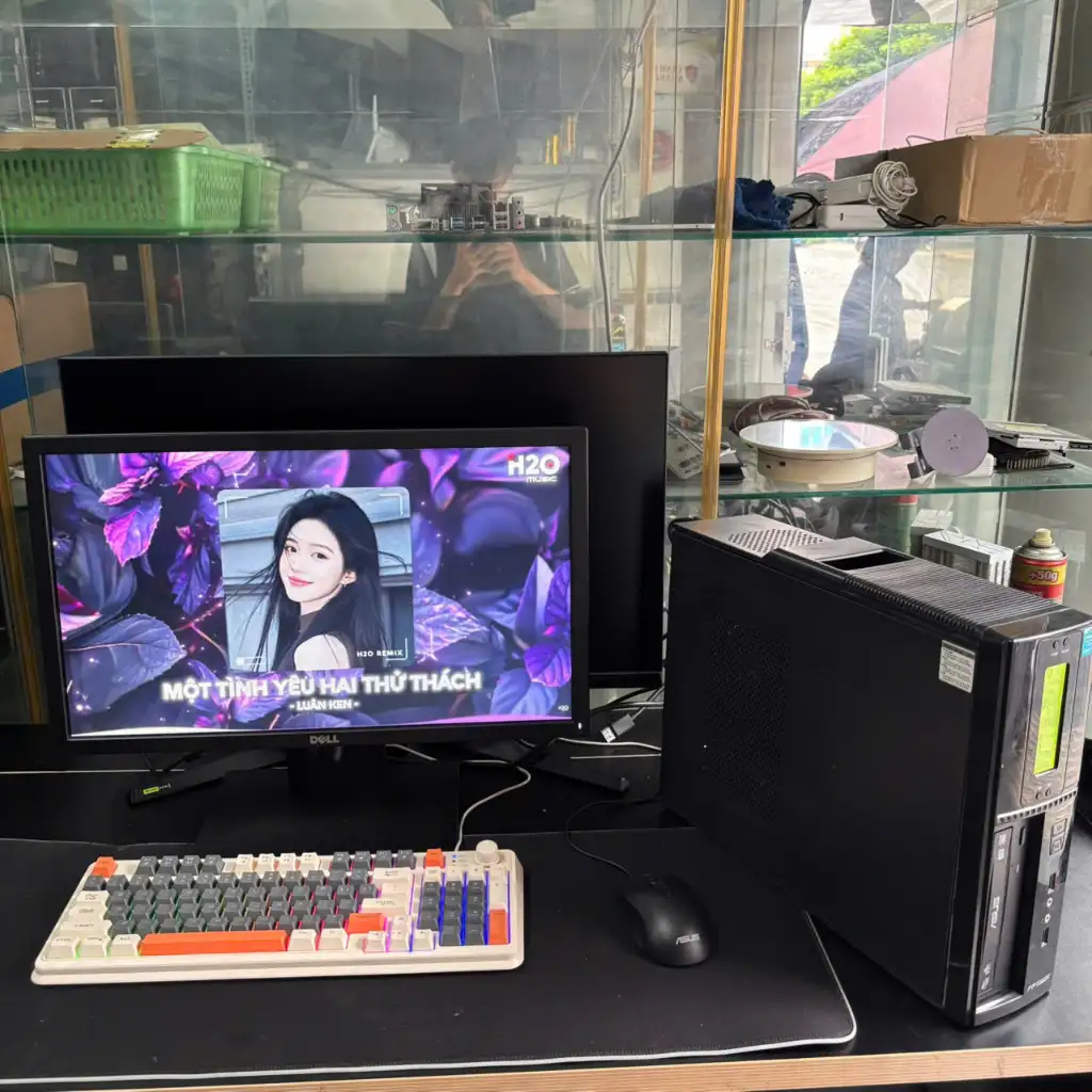 Bộ PC Đồng Bộ ASUS | Gigabyte H110M | Core i3-6100 | RAM 4GB | SSD 256GB + HDD 720GB | Màn Dell E2216HV 22" FHD