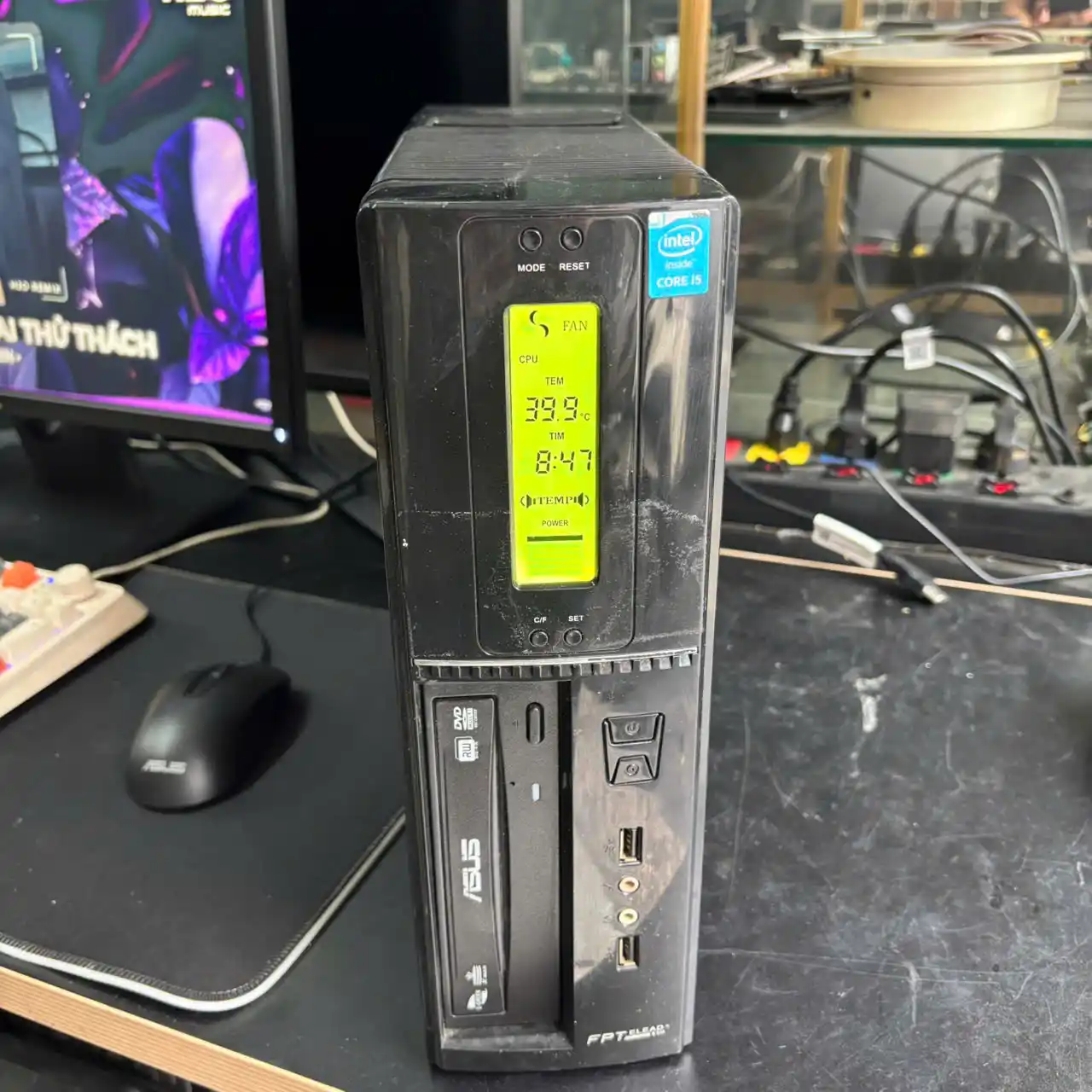 Bộ PC Đồng Bộ ASUS | Gigabyte H110M | Core i3-6100 | RAM 4GB | SSD 256GB + HDD 720GB | Màn Dell E2216HV 22" FHD 3