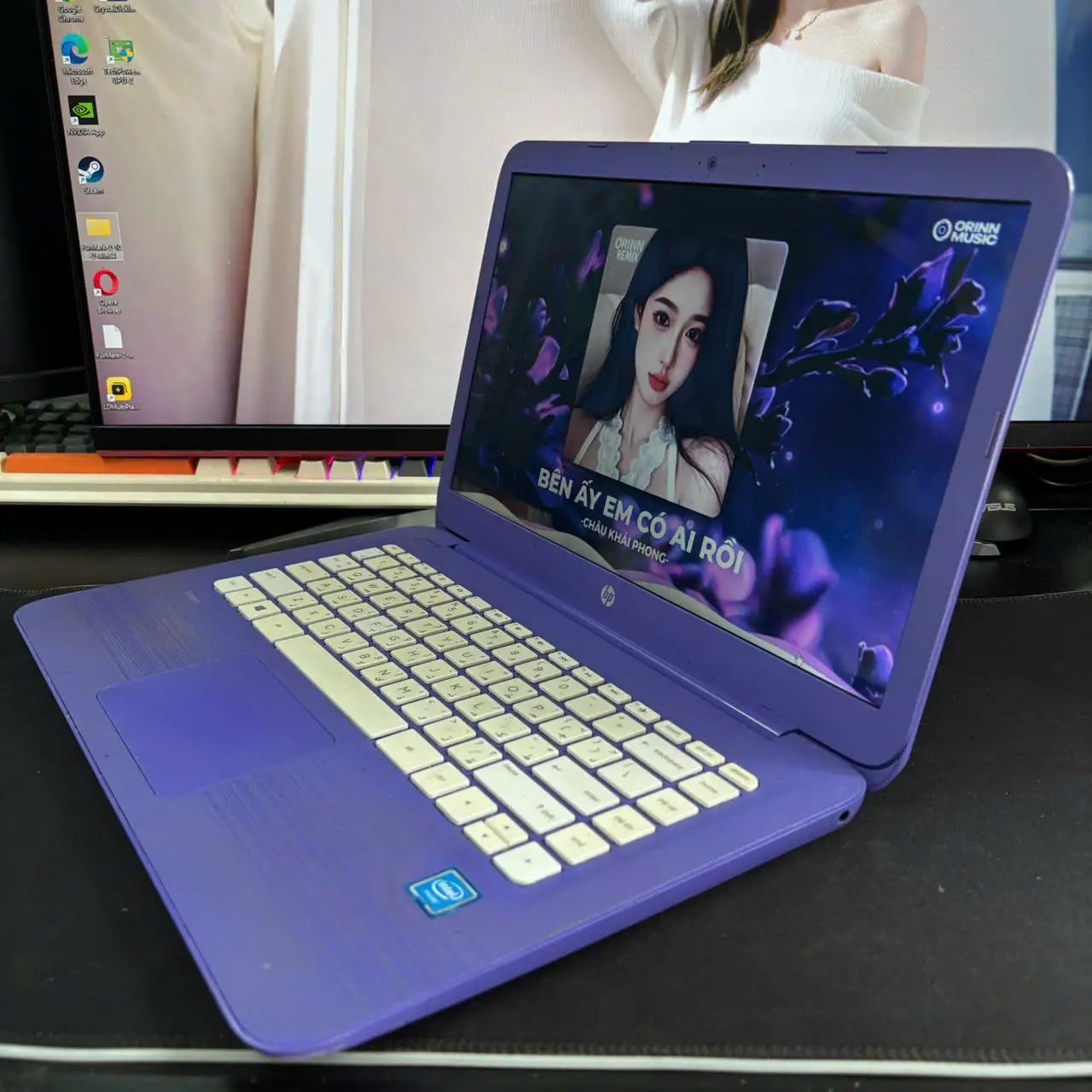 HP Stream Laptop 14 | Celeron N3060 | RAM 2GB | 30GB | 14" HD | Pin Trâu | Màu Tím Violet 4