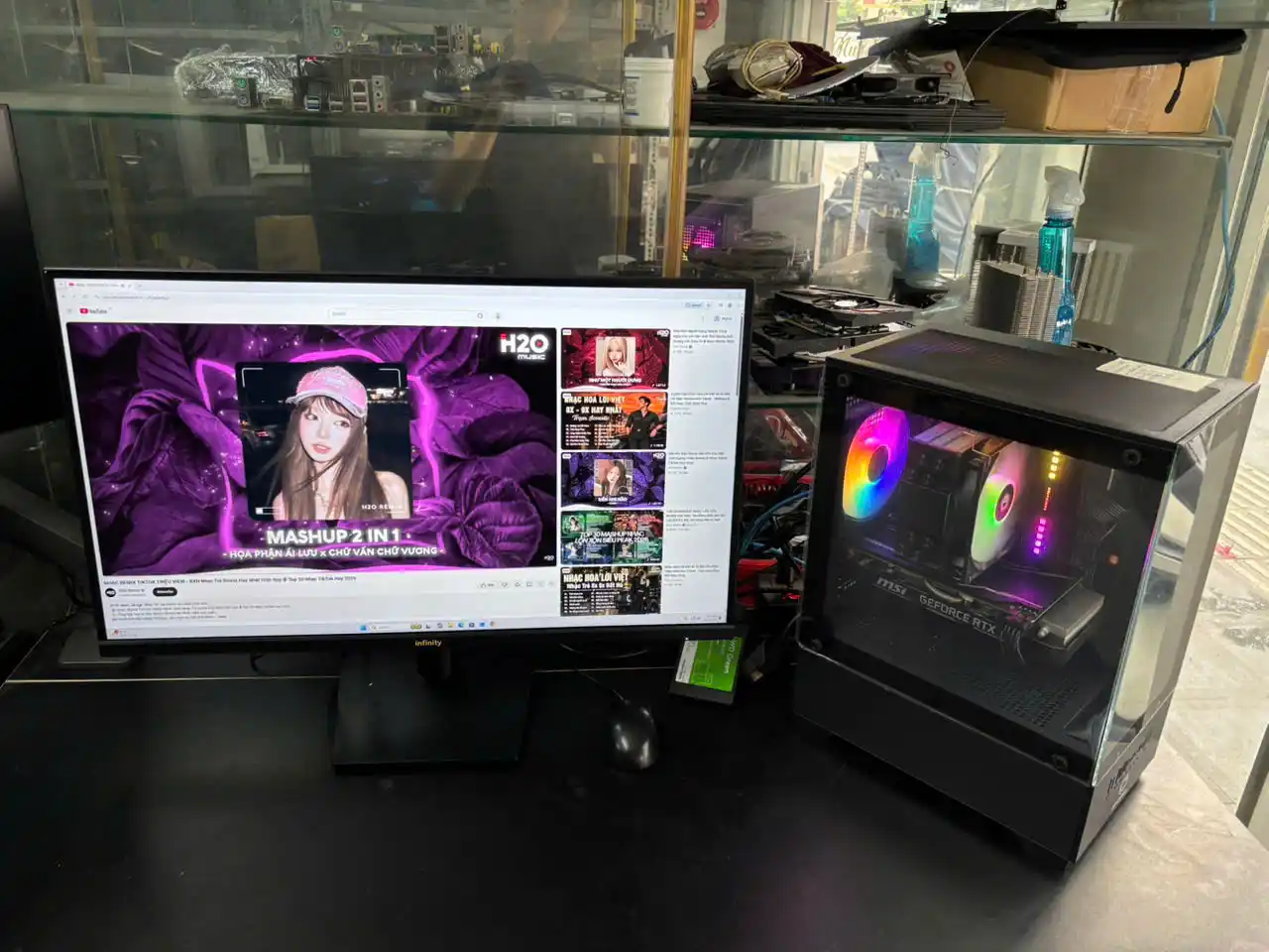 Bộ PC Gaming | Intel Core i5-10400F | B560M PRO-E | RAM Corsair Dominator 16GB | SSD 500GB + HDD 750GB | MSI RTX 2060 6GB | Nguồn 650W | Màn Infinity 27" QHD 75Hz