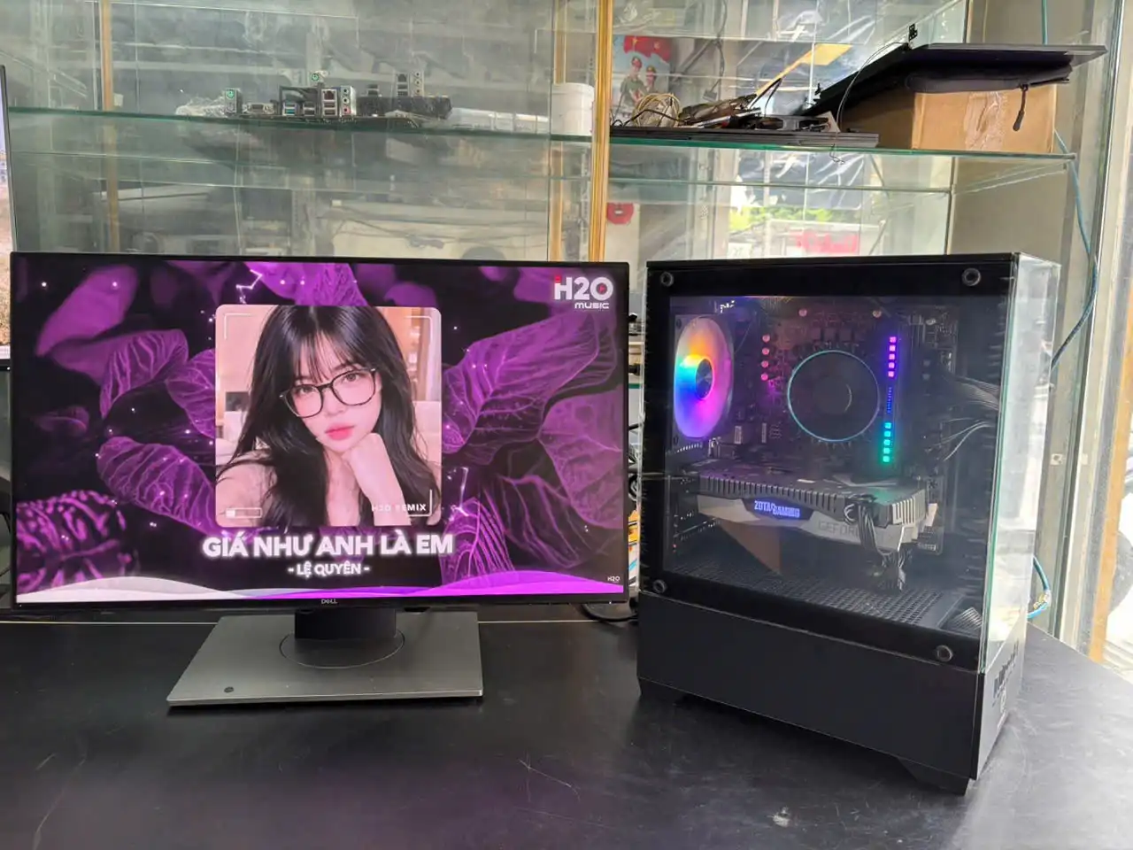 Bộ PC Gaming | Gigabyte H610 | Intel Core i3-12100 | RAM Corsair Dominator 16GB | SSD 512GB + HDD 750GB | Zotac RTX 2060 6GB | Nguồn PF650W | Màn Dell U2417H 23.8" IPS