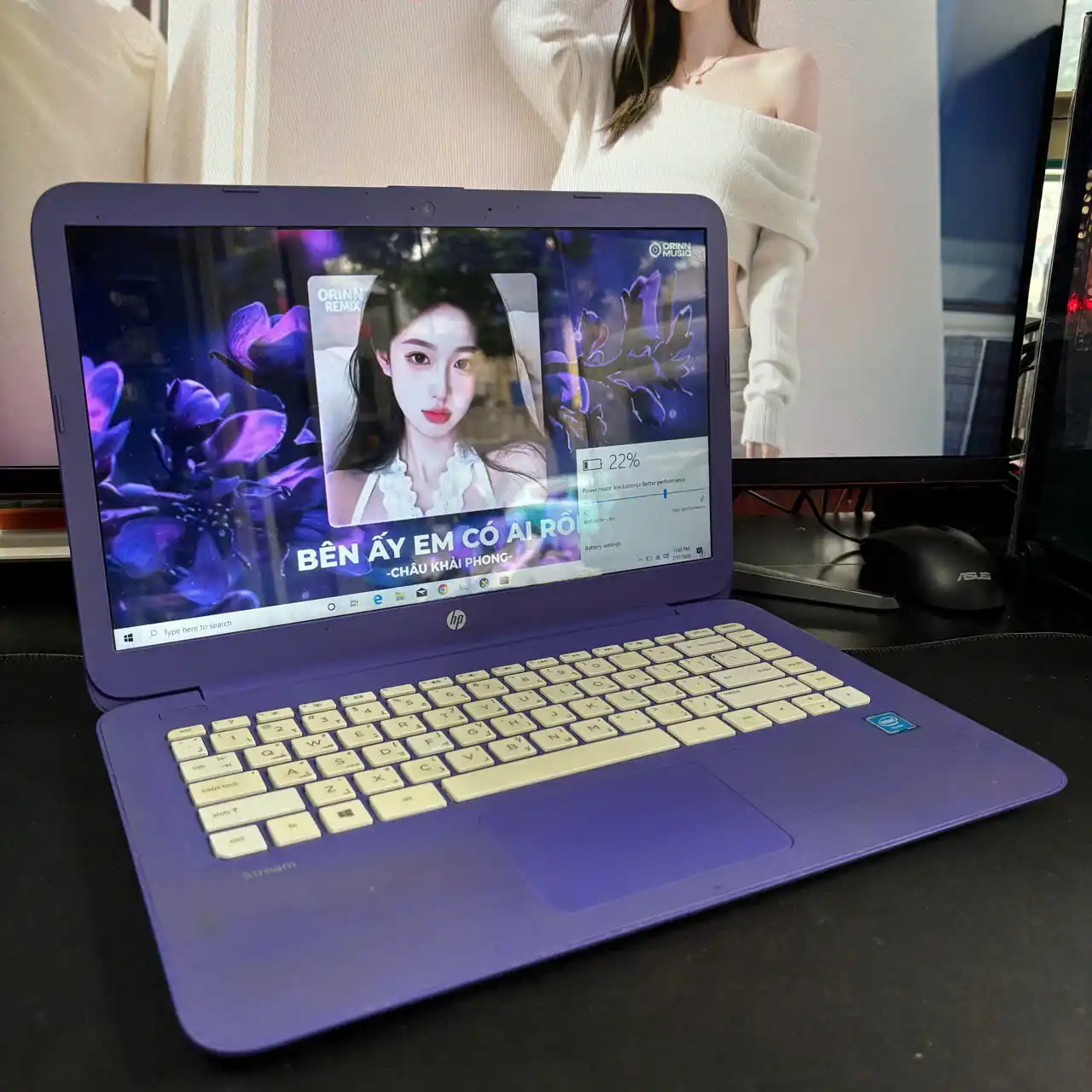 HP Stream Laptop 14 | Celeron N3060 | RAM 2GB | 30GB | 14" HD | Pin Trâu | Màu Tím Violet 3