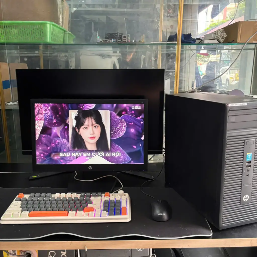 Bộ PC HP 280 G1 MT Business | Core i3-4170 | RAM 4GB | SSD 120GB | Màn HP V194 18.5" Có Loa